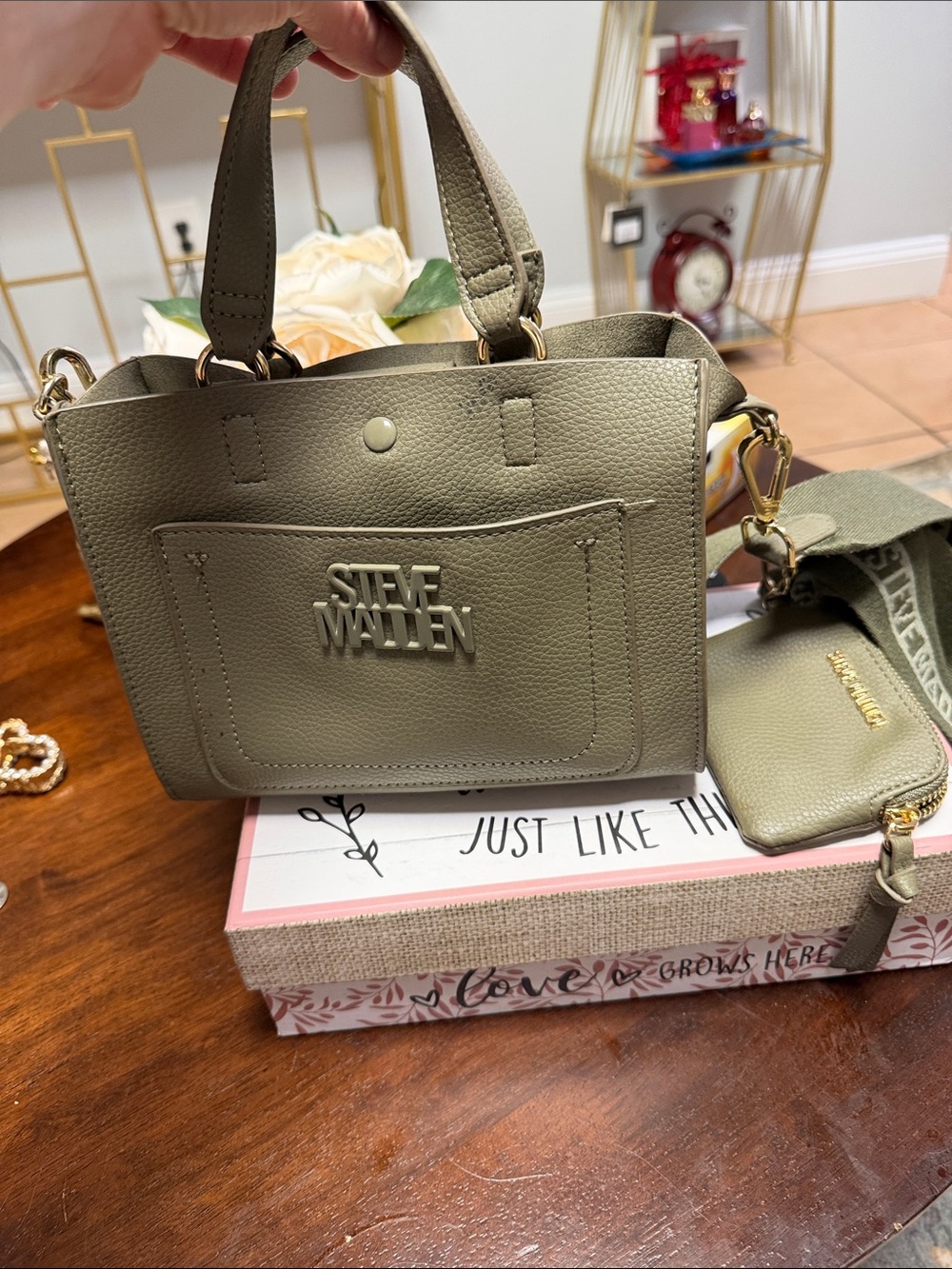 Steve Madden Olive Mini Satchel with Removable Strap
